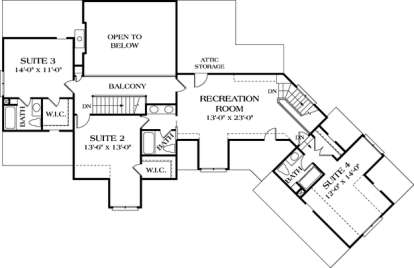 Floorplan 2 for House Plan #3323-00334