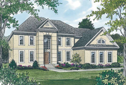 Colonial House Plan #3323-00335 Elevation Photo