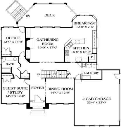 Floorplan 2 for House Plan #3323-00335