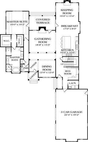 Floorplan 1 for House Plan #3323-00338