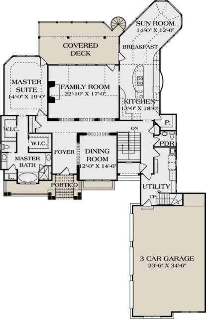 Main Floor for House Plan #3323-00340