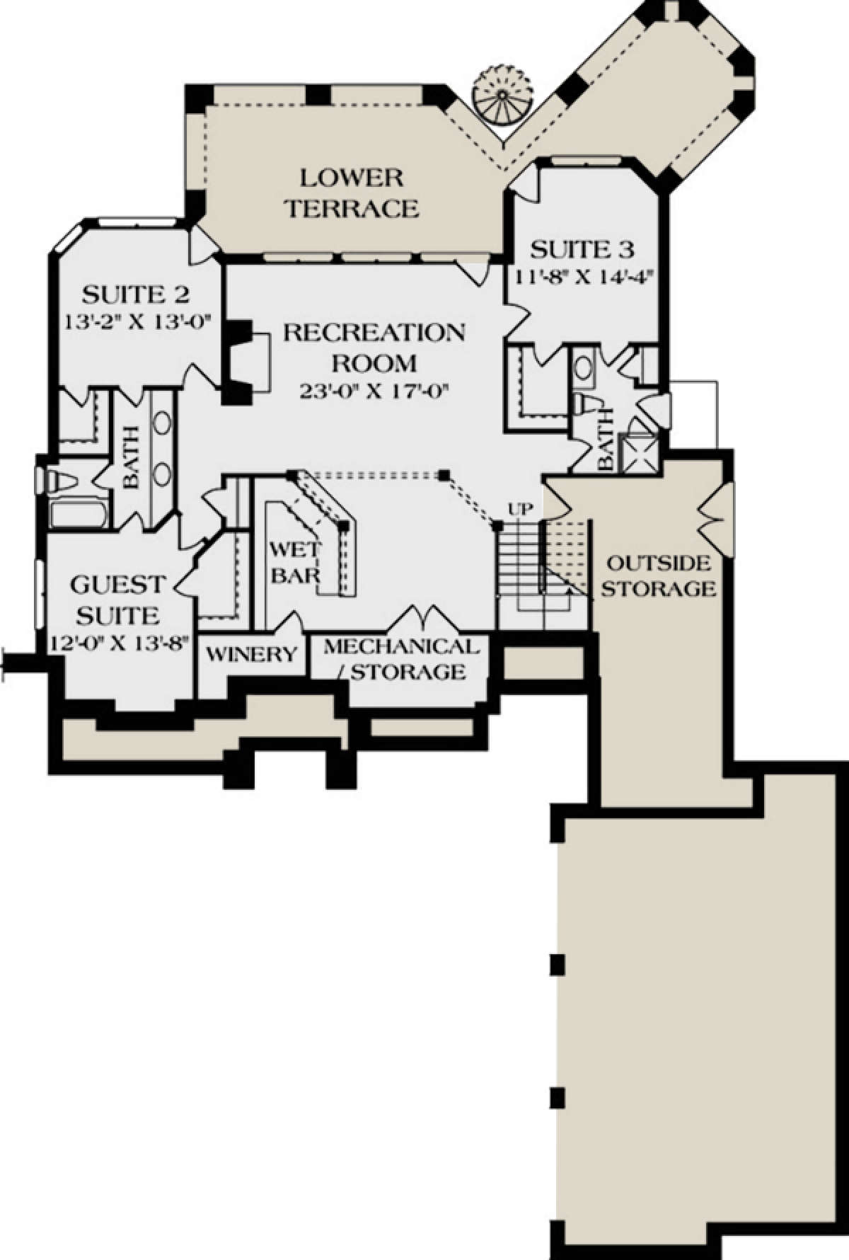 Basement for House Plan #3323-00340