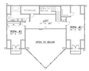 Second Floor for House Plan #039-00045