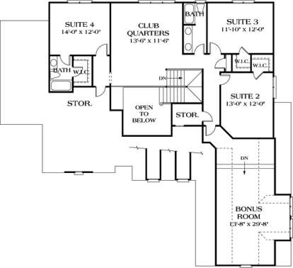Floorplan 2 for House Plan #3323-00342