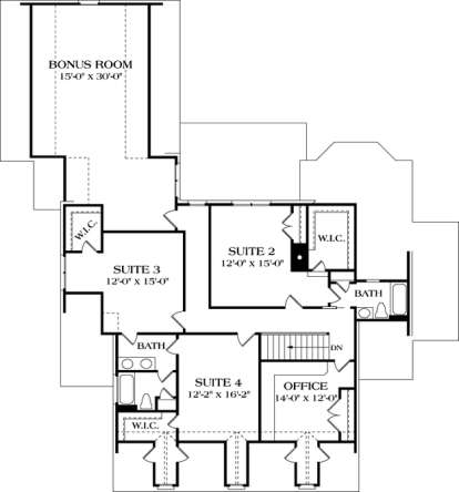 Floorplan 2 for House Plan #3323-00343