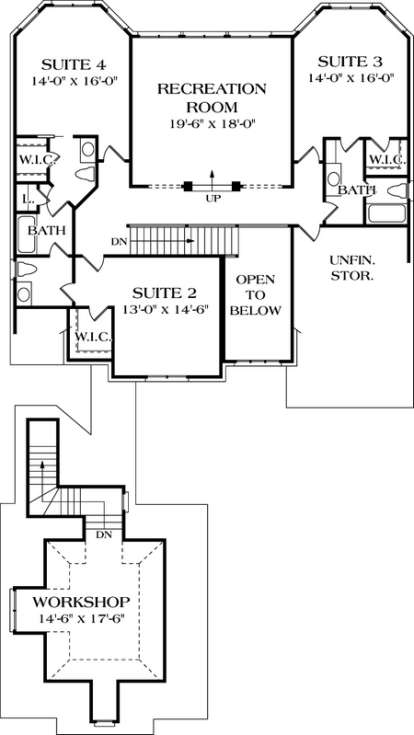 Floorplan 2 for House Plan #3323-00344