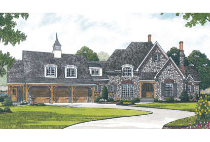 French Country House Plan #3323-00345 Elevation Photo