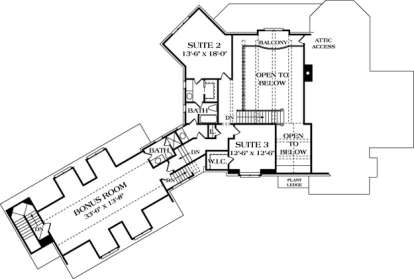 Floorplan 2 for House Plan #3323-00345