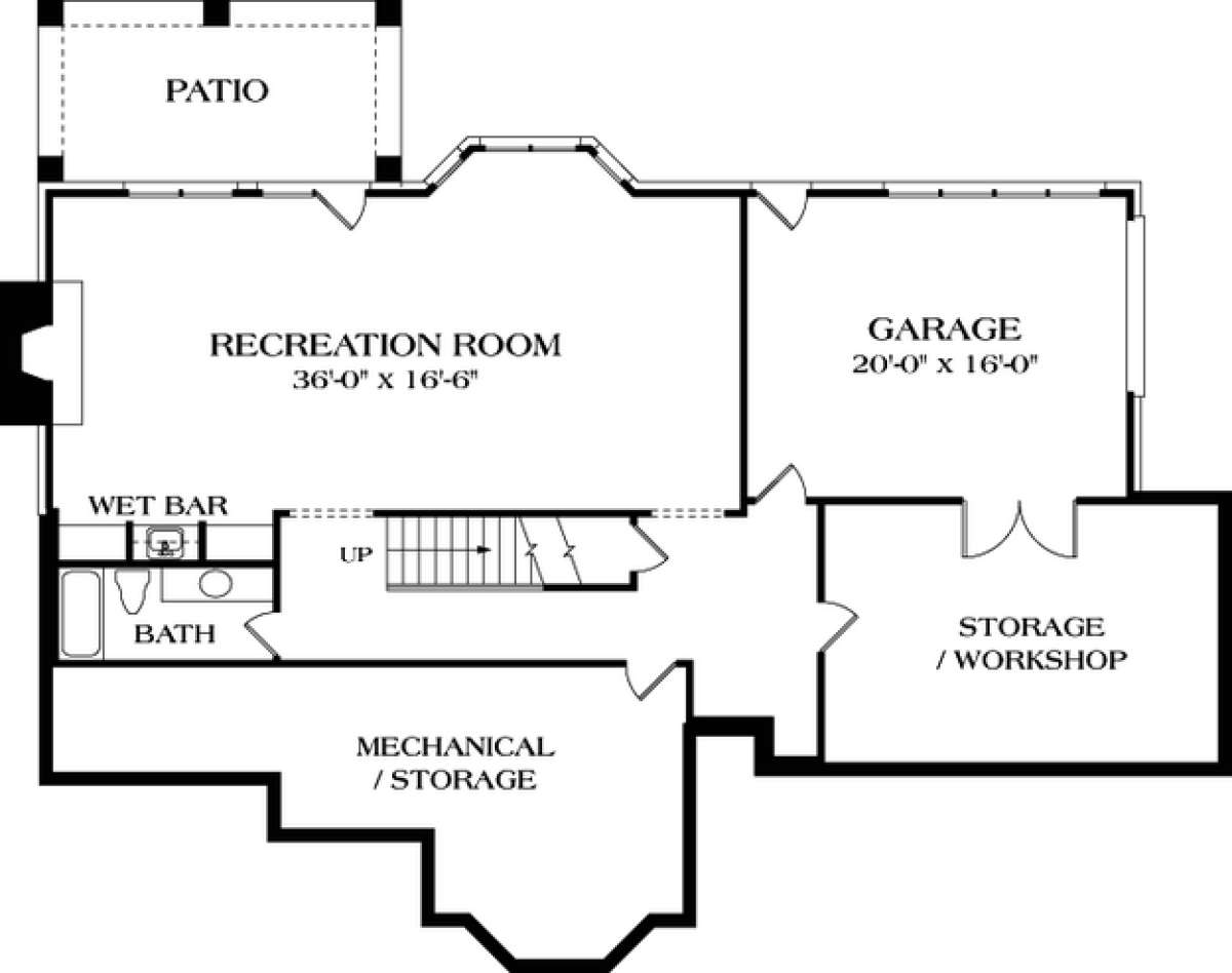 Floorplan 1 for House Plan #3323-00346
