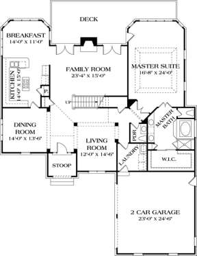 Floorplan 1 for House Plan #3323-00347