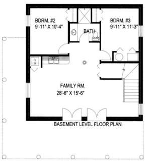 Basement Floor for House Plan #039-00046