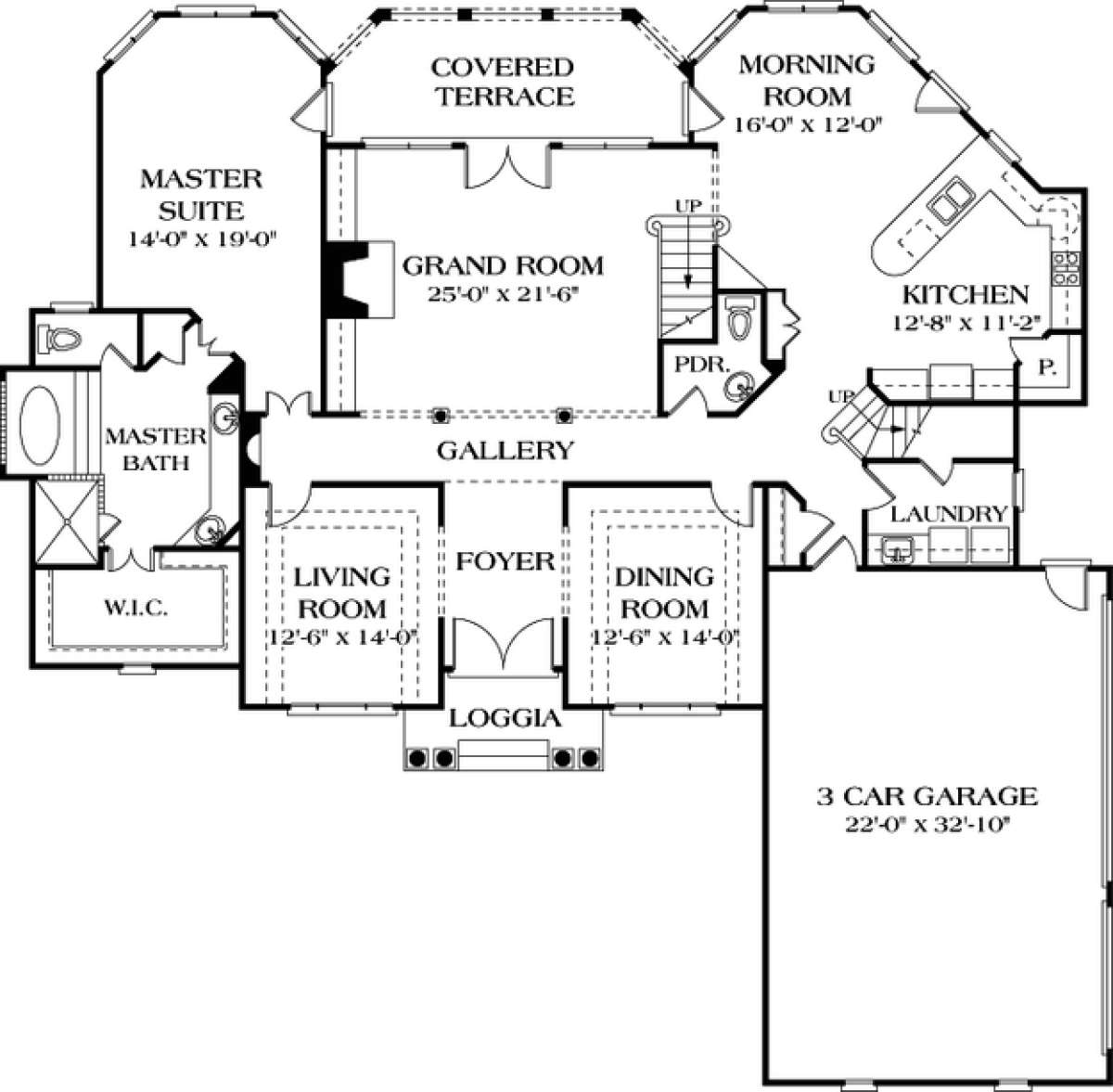 Floorplan 1 for House Plan #3323-00353