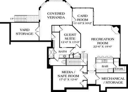 Floorplan 1 for House Plan #3323-00354