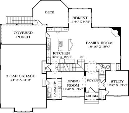 Floorplan 2 for House Plan #3323-00354