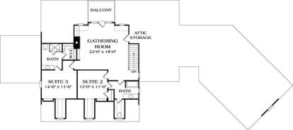 Floorplan 2 for House Plan #3323-00355