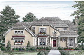 Luxury House Plan #3323-00357 Elevation Photo
