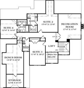 Floorplan 3 for House Plan #3323-00357