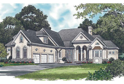 European House Plan #3323-00360 Elevation Photo