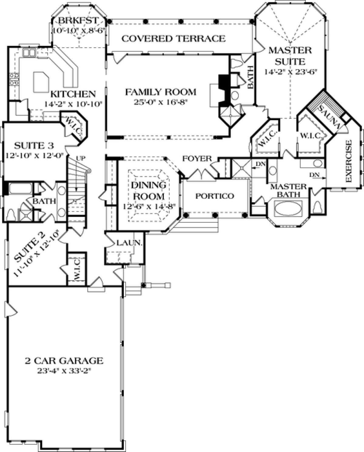 Floorplan 1 for House Plan #3323-00360