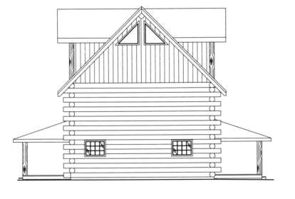 Log House Plan #039-00047 Elevation Photo