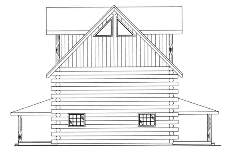 Log House Plan #039-00047 Elevation Photo