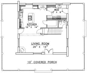 First Floor for House Plan #039-00047
