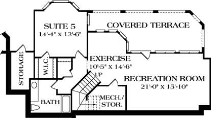 Floorplan 1 for House Plan #3323-00361