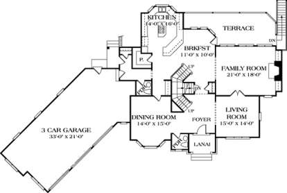 Floorplan 2 for House Plan #3323-00361