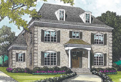 European House Plan #3323-00363 Elevation Photo