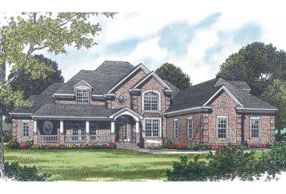 Luxury House Plan #3323-00364 Elevation Photo