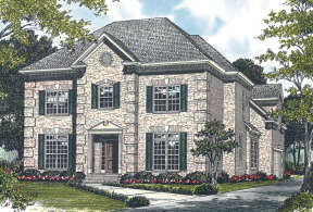 Colonial House Plan #3323-00365 Elevation Photo