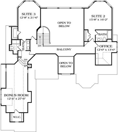 Floorplan 2 for House Plan #3323-00368