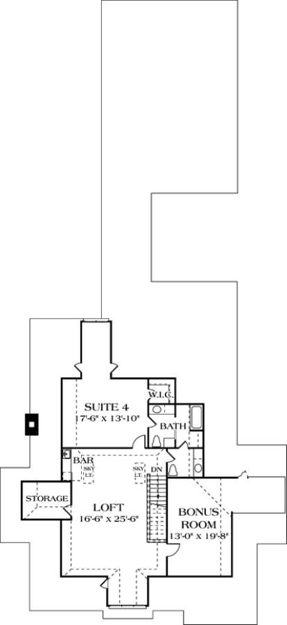 Floorplan 2 for House Plan #3323-00369