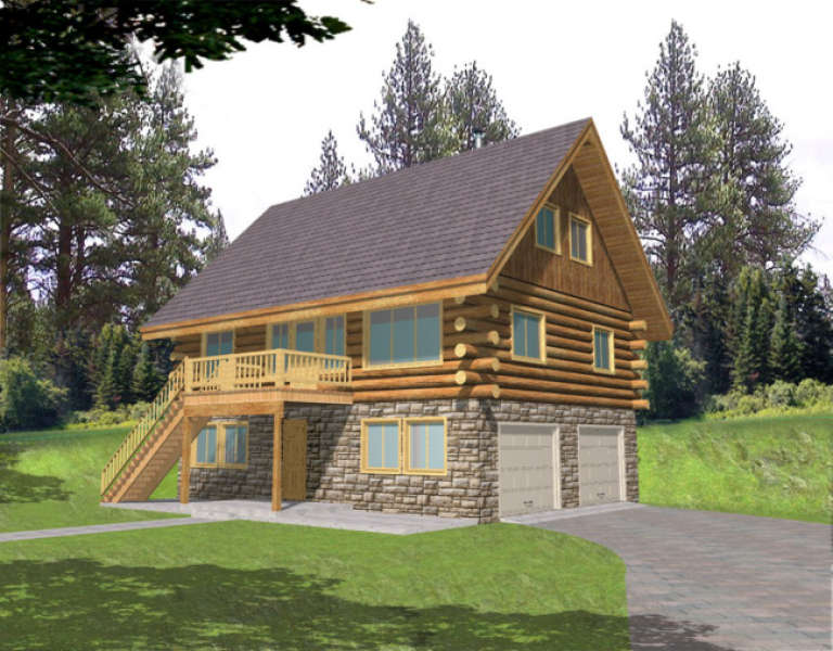 House Plan House Plan #1284 Rear Elevation