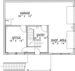 Basement Floor for House Plan #039-00048