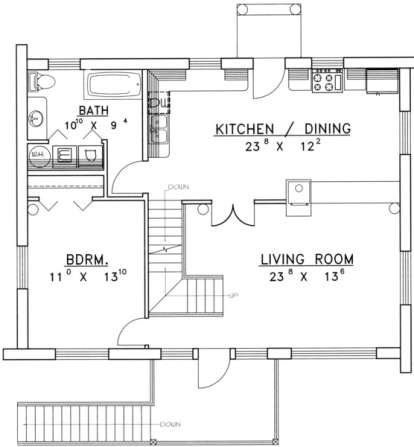 House Plan House Plan #1284 Drawing 2