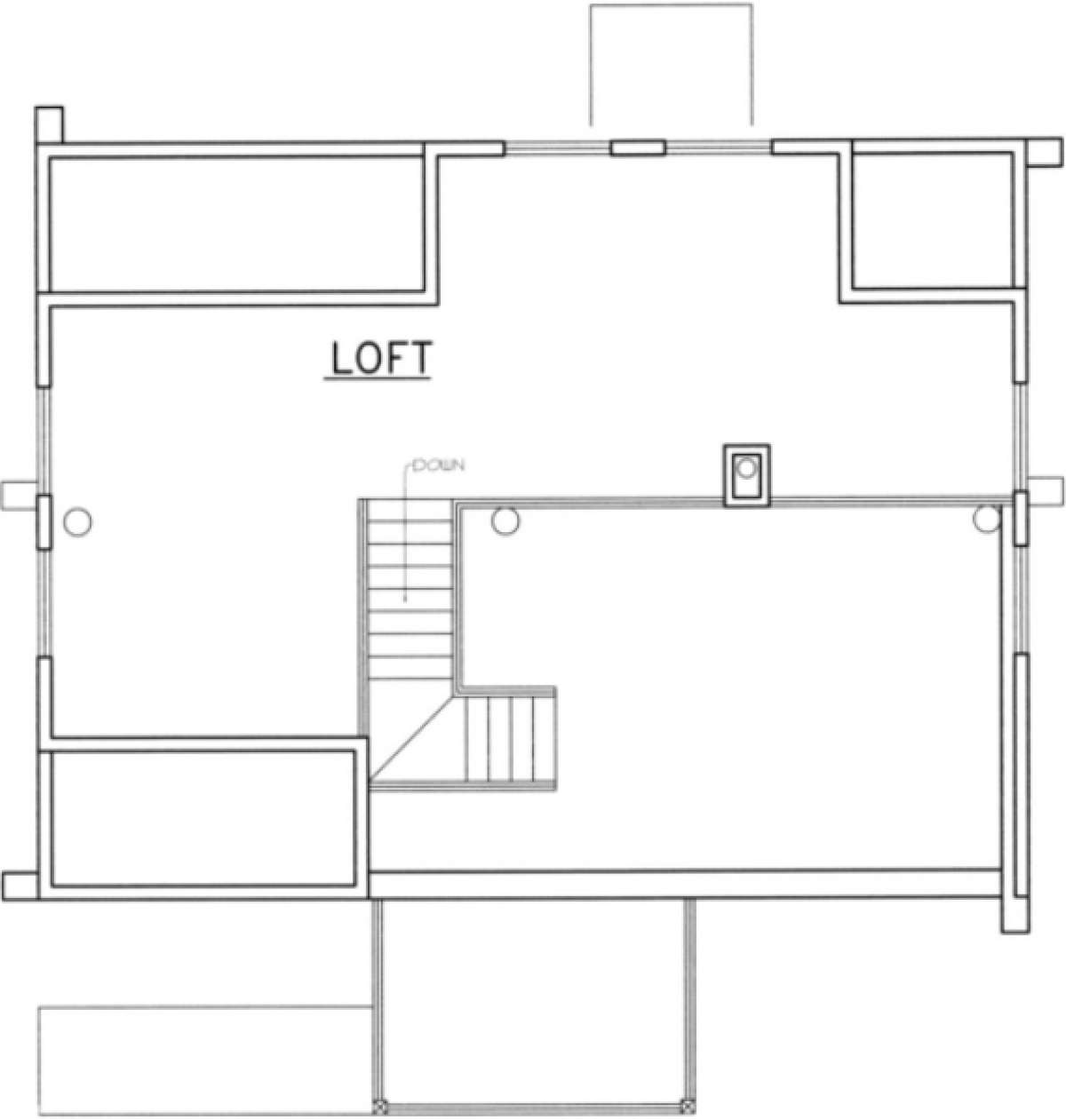 Loft Floor for House Plan #039-00048