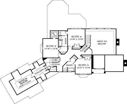 Floorplan 2 for House Plan #3323-00372