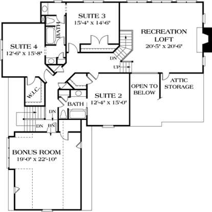 Floorplan 2 for House Plan #3323-00375