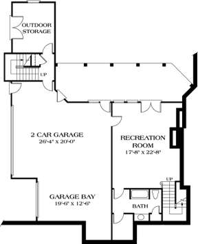 Floorplan 1 for House Plan #3323-00376