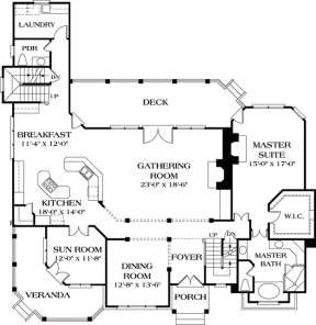 Floorplan 2 for House Plan #3323-00376