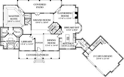 Floorplan 1 for House Plan #3323-00379