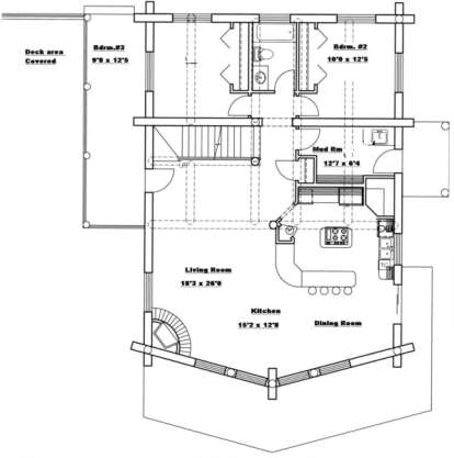 First Floor for House Plan #039-00049