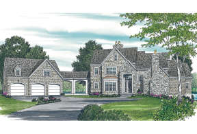 Luxury House Plan #3323-00381 Elevation Photo