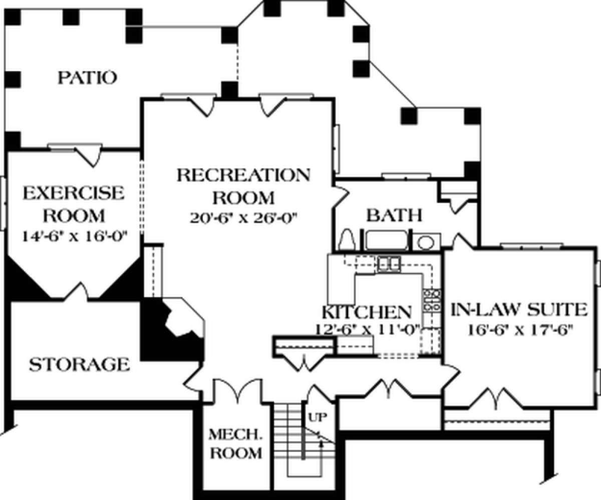 Floorplan 1 for House Plan #3323-00381