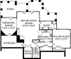 Floorplan 1 for House Plan #3323-00381