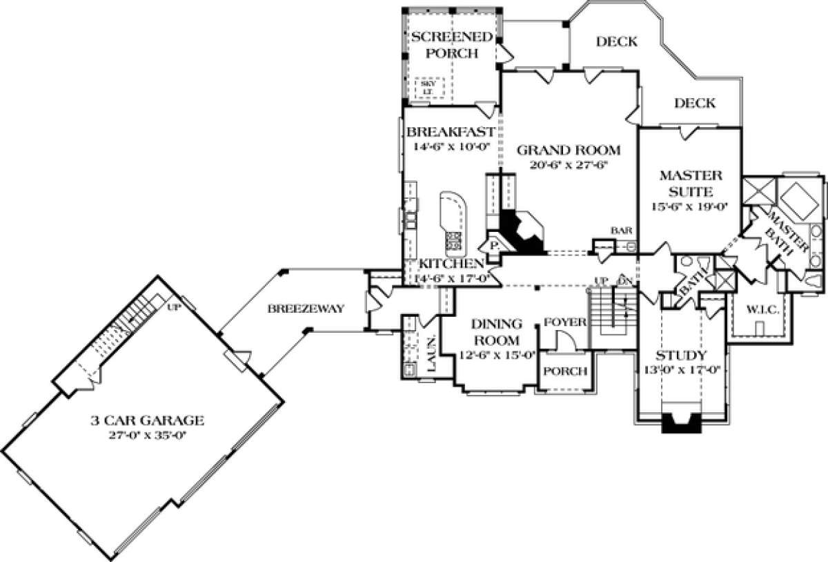 Floorplan 2 for House Plan #3323-00381