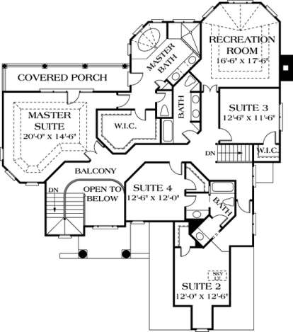 Floorplan 2 for House Plan #3323-00383