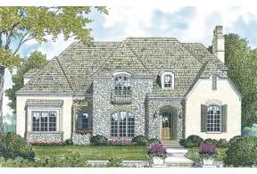 Luxury House Plan #3323-00384 Elevation Photo