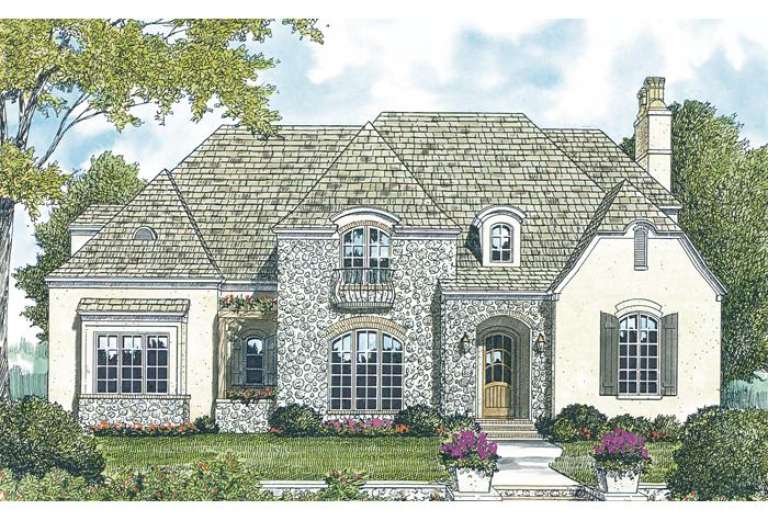 Luxury House Plan #3323-00384 Elevation Photo